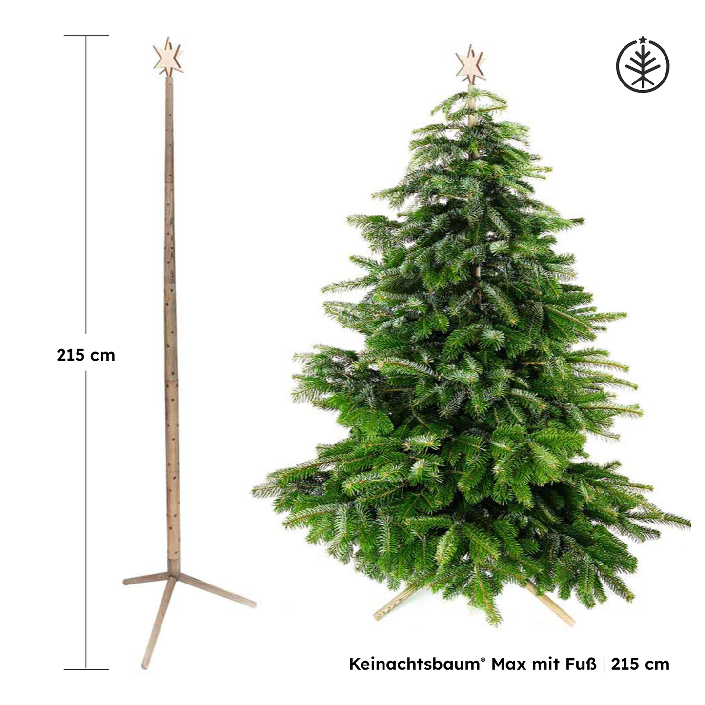 Keinachtsbaum® Max – Eschenholz, 3 Größen