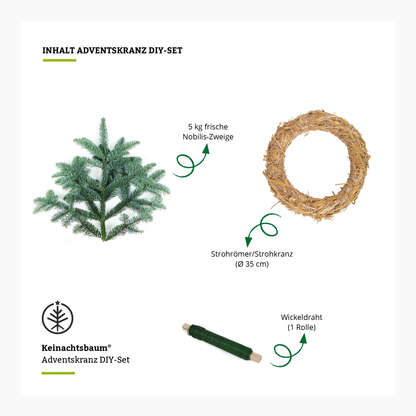 Adventskranz DIY-Set mit frischem Nobilis