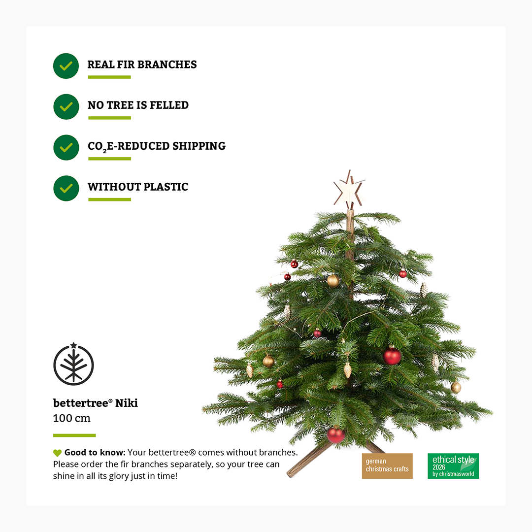 Keinachtsbaum® Niki – Eschenholz, 100 cm
