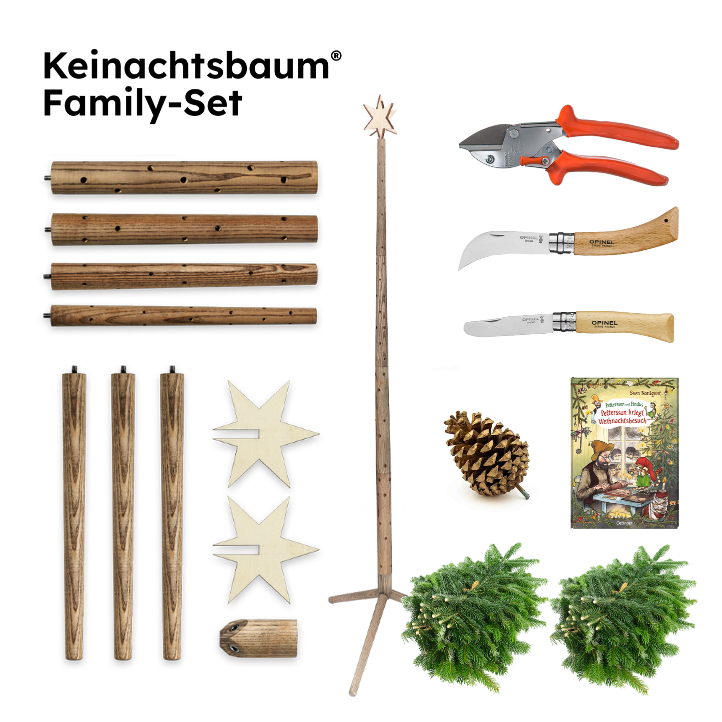 Das Keinachtsbaum-Familien-Set